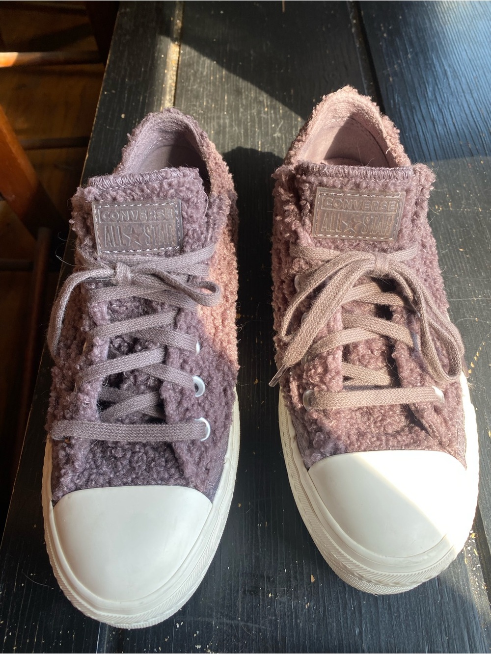 Converse Women’s Low Top Sneakers in Mauve/Purple